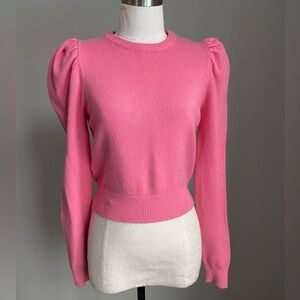Pink Puff Sleeve Sweater